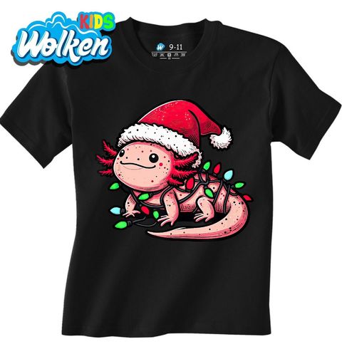 Obrázek produktu Dětské tričko Vánoční Růžový Axolotl