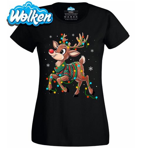 Obrázek produktu Dámské tričko Vánoční Sob Rudolf