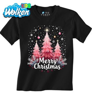 Dětské tričko Růžové Vánoce Merry Christmas.jpg