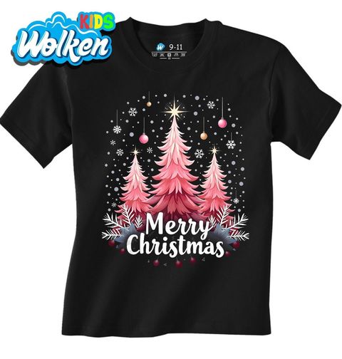 Obrázek produktu Dětské tričko Růžové Vánoce Merry Christmas
