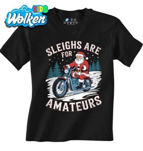 Obrázek produktu Dětské tričko Santa na Motorce Sáně jsou pro amatéry