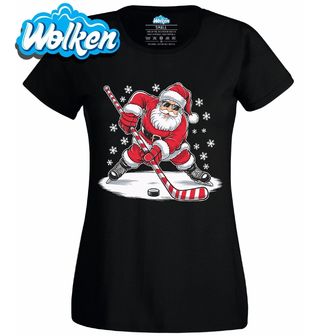 Dámské tričko Hokejový Útočík Santa.jpg