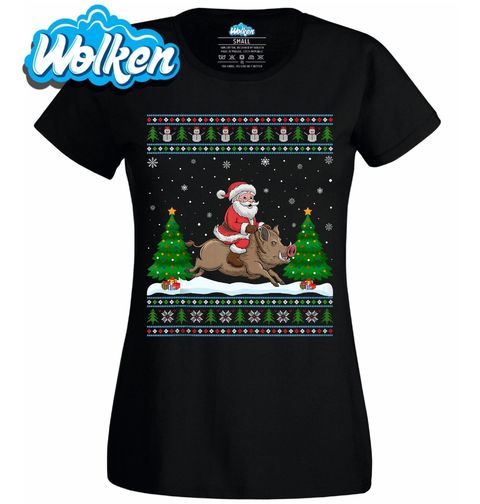 Obrázek produktu Dámské tričko Santa na Praseti