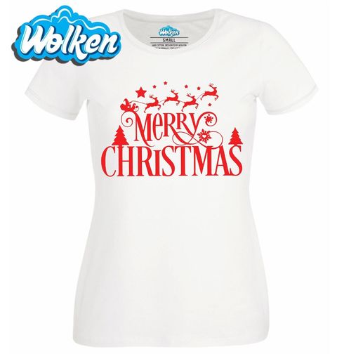 Obrázek produktu Dámské tričko Veselé Santovy Vánoce Merry Christmas