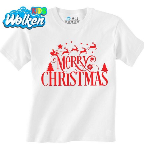 Obrázek produktu Dětské tričko Veselé Santovy Vánoce Merry Christmas