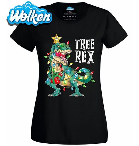 Obrázek produktu Dámské tričko Vánoční Dinosaurus T-Rex Tree Rex