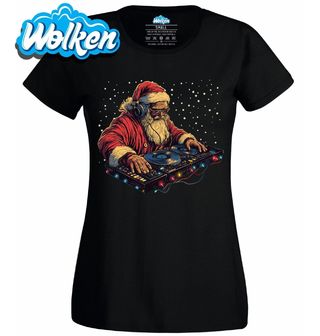 Dámské tričko DJ Santa na Vánoční párty.jpg