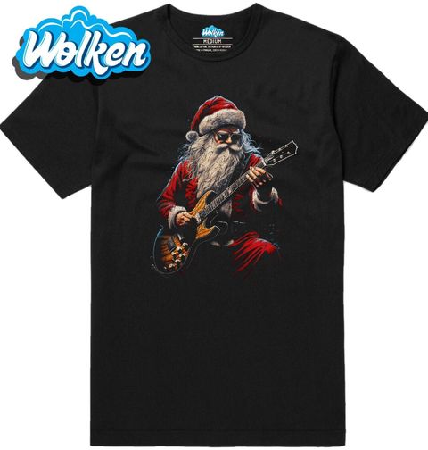 Obrázek produktu Pánské tričko Rockový Santa s Kytarou