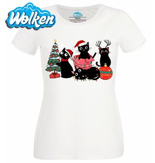 Dámské tričko  Kočičí Vánoční Výzdoba.jpg