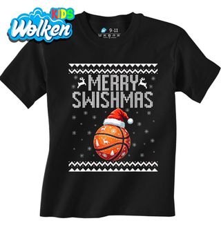 Dětské tričko Vánoční Basketbalový Míč Merry Swishmas.jpg