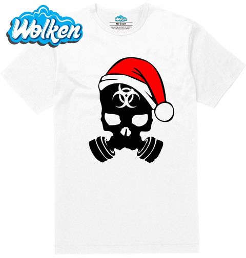 Obrázek produktu Pánské tričko Vánoční Biohazard Lebka