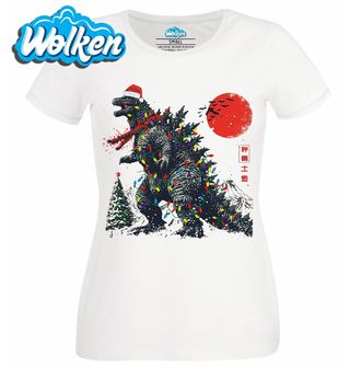 Dámské tričko  Vánoční Godzilla v Tokiu.jpg