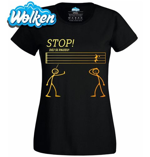 Obrázek produktu Dámské tričko Stop! Dej si pauzu Hudebník Stickman