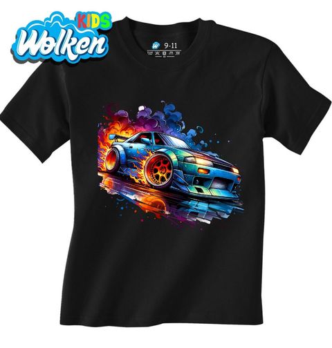 Obrázek produktu Dětské tričko Driftující Auto v Plamenech