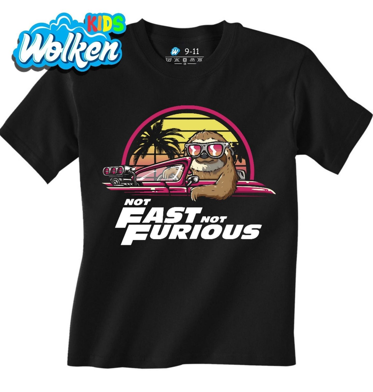 Dětské tričko Lenochod v Autě Not Fast Not Furious.jpg