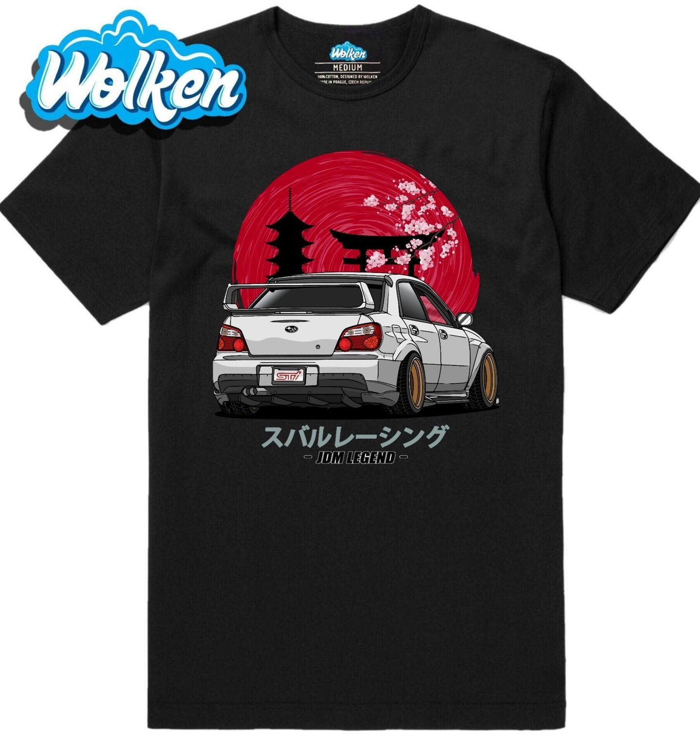 Pánské tričko Subaru pod Sakurami JDM Legend.jpg