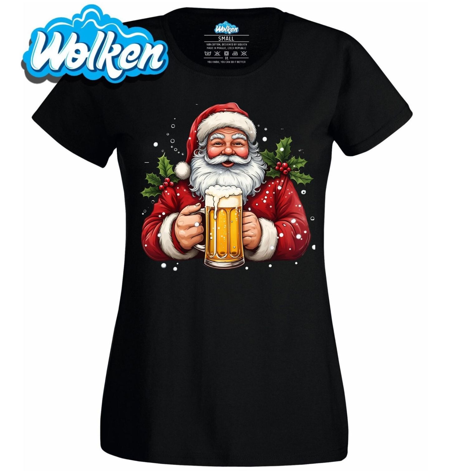 Dámské tričko Vánoční Santa s Pivem.jpg