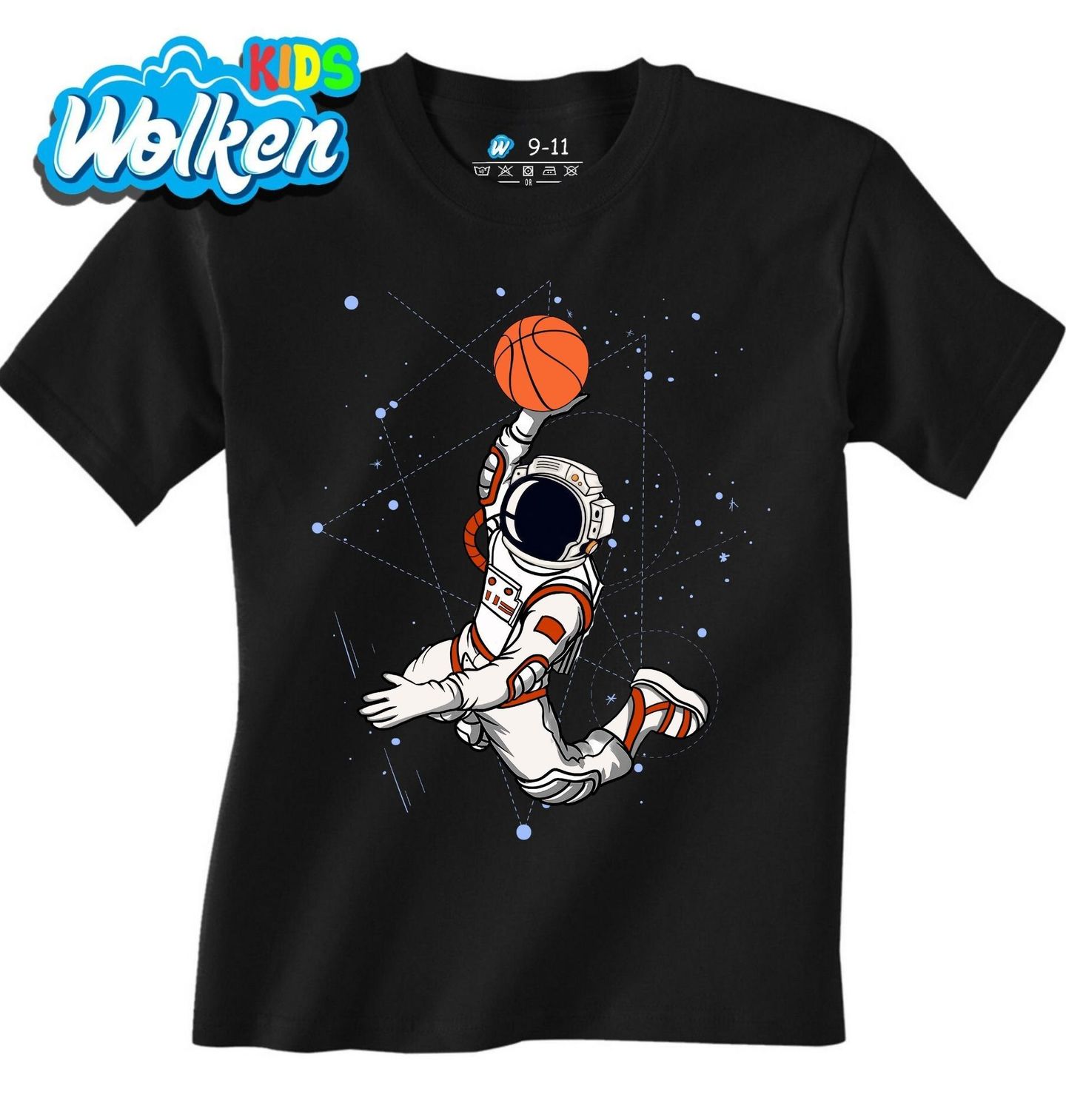Dětské tričko Smečující Astronaut Basketbalista.jpg