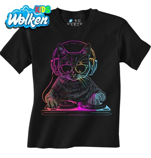 Obrázek produktu Dětské tričko Techno DJ Kočka