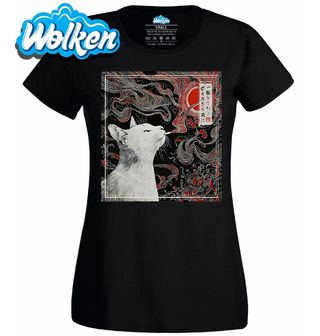 Dámské tričko Japonská Kočka v Dýmu Cigarety.jpg