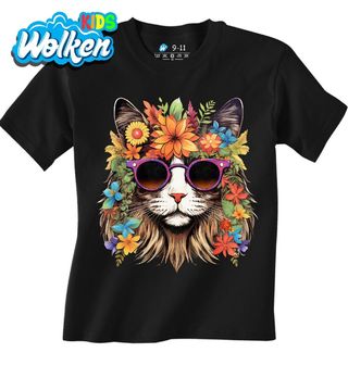 Dětské tričko Hippie Kočka.jpg
