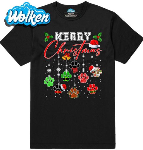 Obrázek produktu Pánské tričko Vánoční Tlapky Merry Christmas