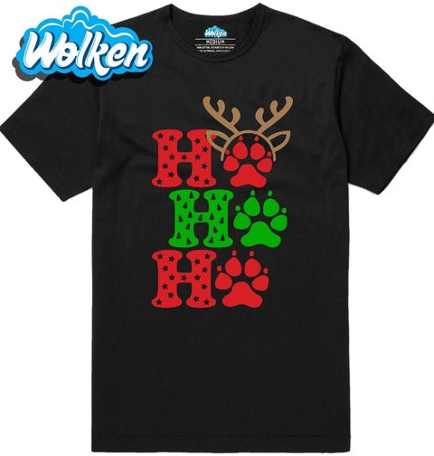 Obrázek produktu Pánské tričko Vánoční Psí Stopy Ho Ho Ho