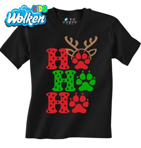 Obrázek produktu Dětské tričko Vánoční Psí Stopy Ho Ho Ho