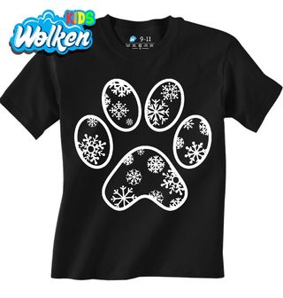 Dětské tričko Psí Otisk Tlapky ve Sněhu.jpg