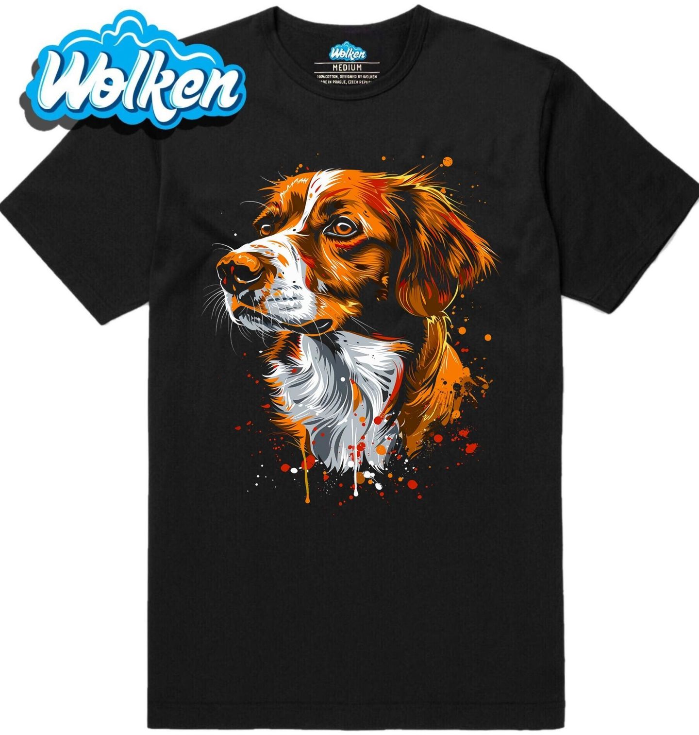 Pánské tričko Bretaňský ohař Brittany Dog.jpg