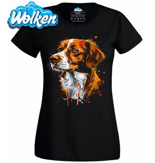 Dámské tričko Bretaňský ohař Brittany Dog.jpg