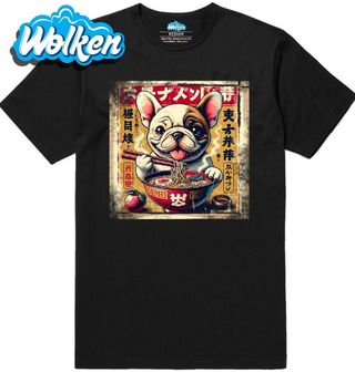 Pánské tričko Retro Plakát Buldoček a Ramen.jpg