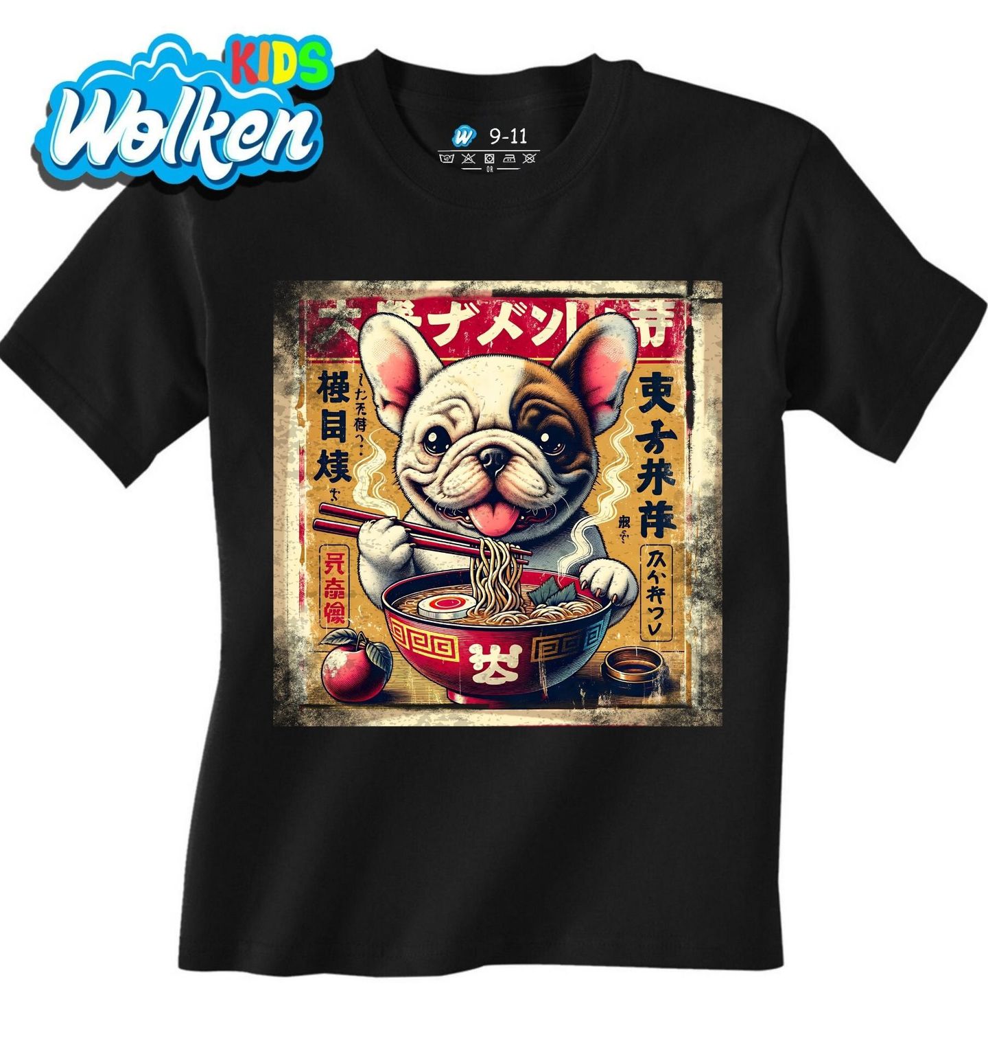 Dětské tričko Retro Plakát Buldoček a Ramen.jpg