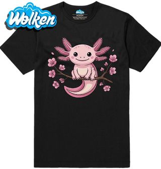 Pánské tričko Axolotl na Větvi Sakury.jpg