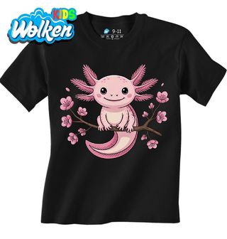 Dětské tričko Axolotl na Větvi Sakury.jpg