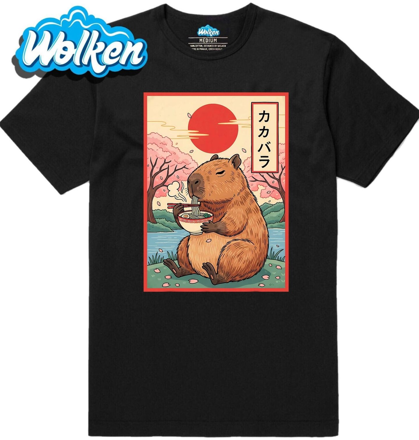 Pánské tričko Ramen Kapybara v Japonské Zahradě.jpg
