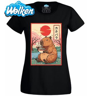 Dámské tričko Ramen Kapybara v Japonské Zahradě.jpg
