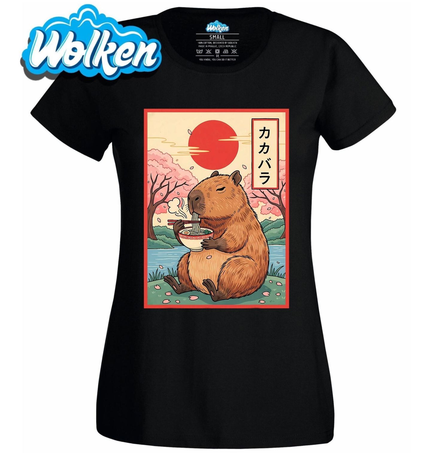 Dámské tričko Ramen Kapybara v Japonské Zahradě.jpg