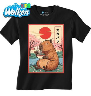 Dětské tričko Ramen Kapybara v Japonské Zahradě.jpg