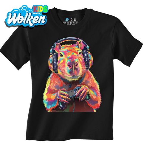 Obrázek produktu Dětské tričko Gamer Kapybara s Ovladačem