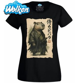 Dámské tričko Japonský Samuraj Kapybara.jpg
