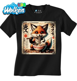 Dětské tričko Retro Plakát Liška a Ramen.jpg