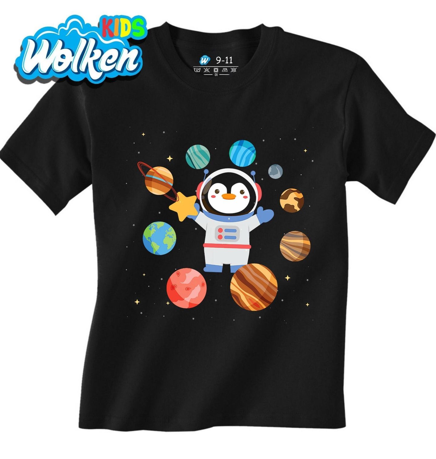 Dětské tričko Tučňák Astronaut ve Vesmíru.jpg