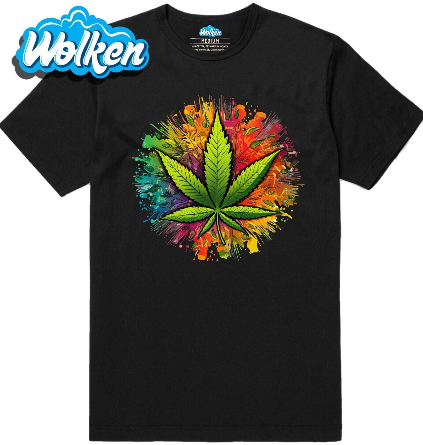 Pánské tričko Barevná exploze Marihuany.jpg