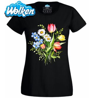 Dámské tričko Svazek květin Tulipány a Kopretiny.jpg