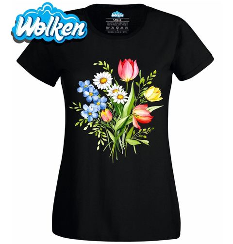 Obrázek produktu Dámské tričko Svazek květin Tulipány a Kopretiny