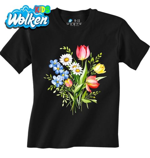 Obrázek produktu Dětské tričko Svazek květin Tulipány a Kopretiny
