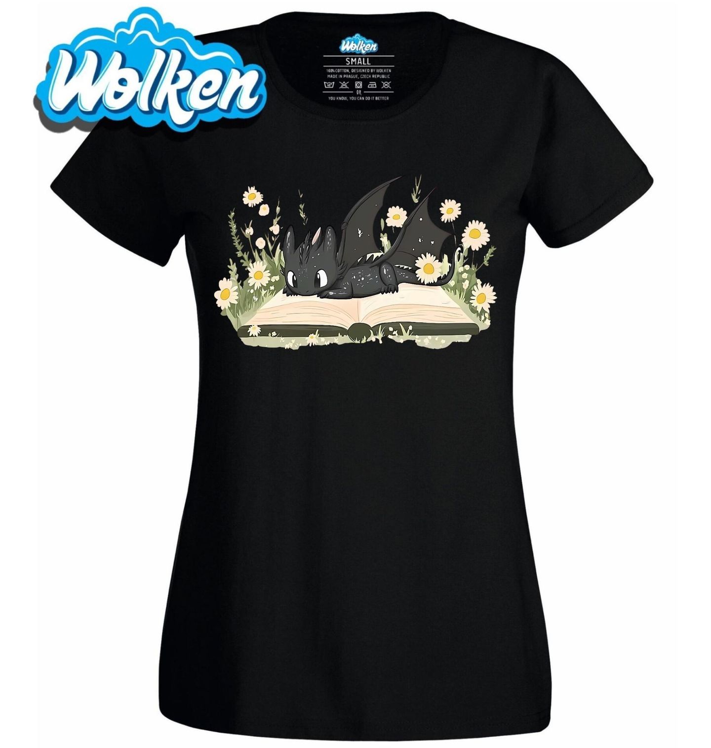 Dámské tričko Drak Bezzubka mezi Knihami.jpg