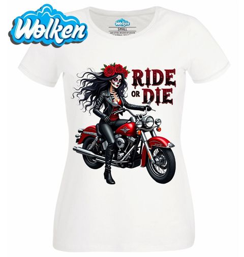 Obrázek produktu Dámské tričko Kráska na Motorce Ride or Die