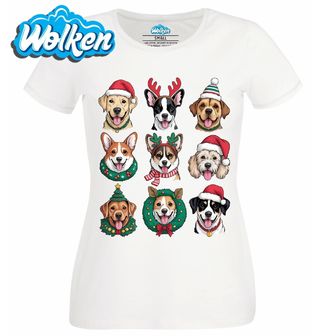 Dámské tričko  Vánoční Psí Koláž.jpg
